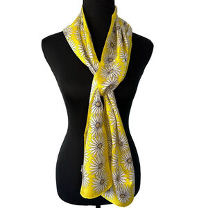 Echo Yellow Daisy Print Silk Scarf